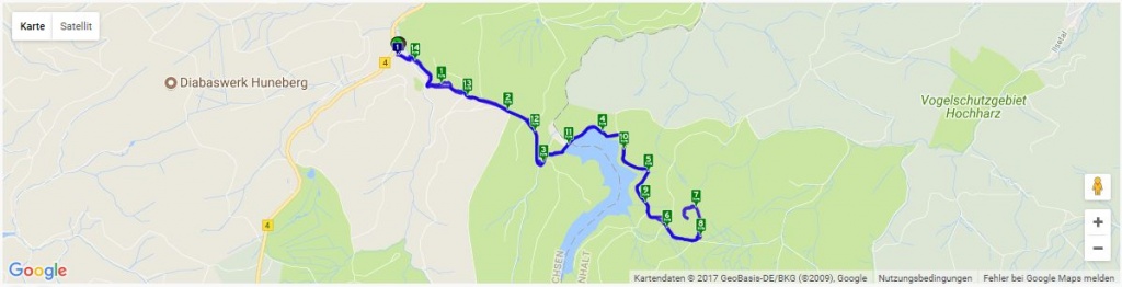 Route Radauwasserfall - Scharfenstein
